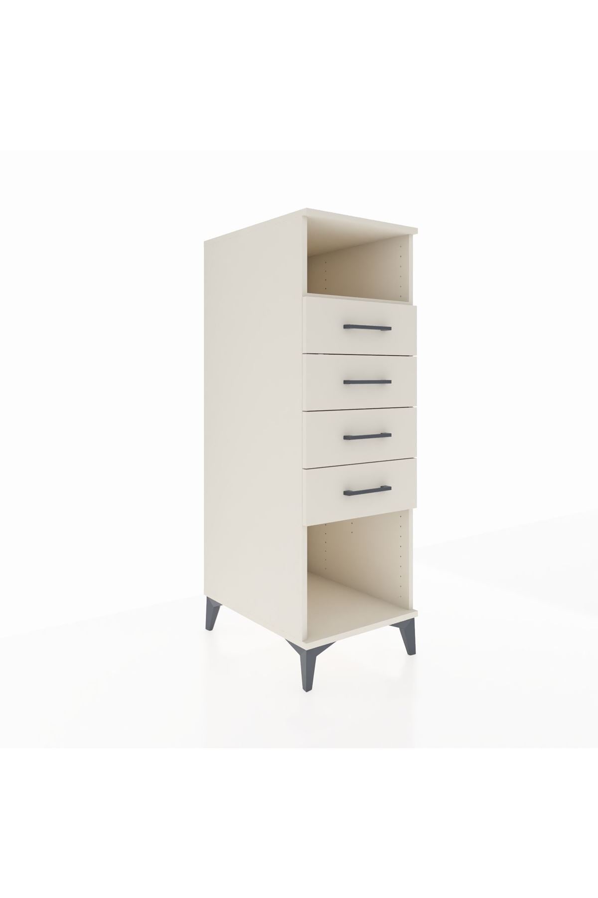 Kronos Dolap Tek Raflı 4 Çekmeceli 44x59x134 Aytaşı-Aytaşı