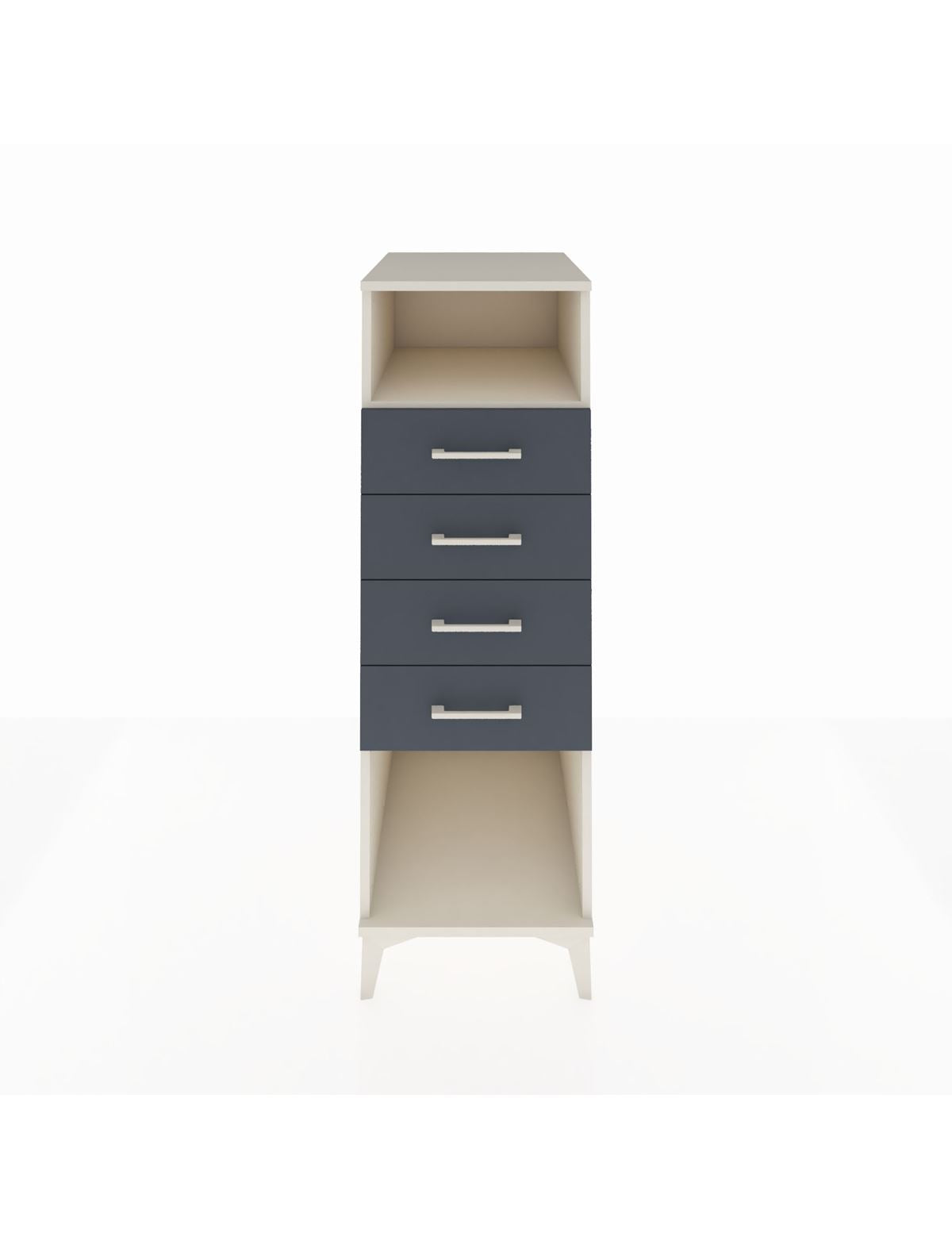 Kronos Dolap Tek Raflı 4 Çekmeceli 44x59x134 Aytaşı-Antrasit