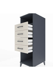 Kronos Dolap Tek Raflı 4 Çekmeceli 44x59x134 Antrasit-Aytaşı