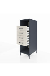 Kronos Dolap Tek Raflı 4 Çekmeceli 44x59x134 Antrasit-Aytaşı