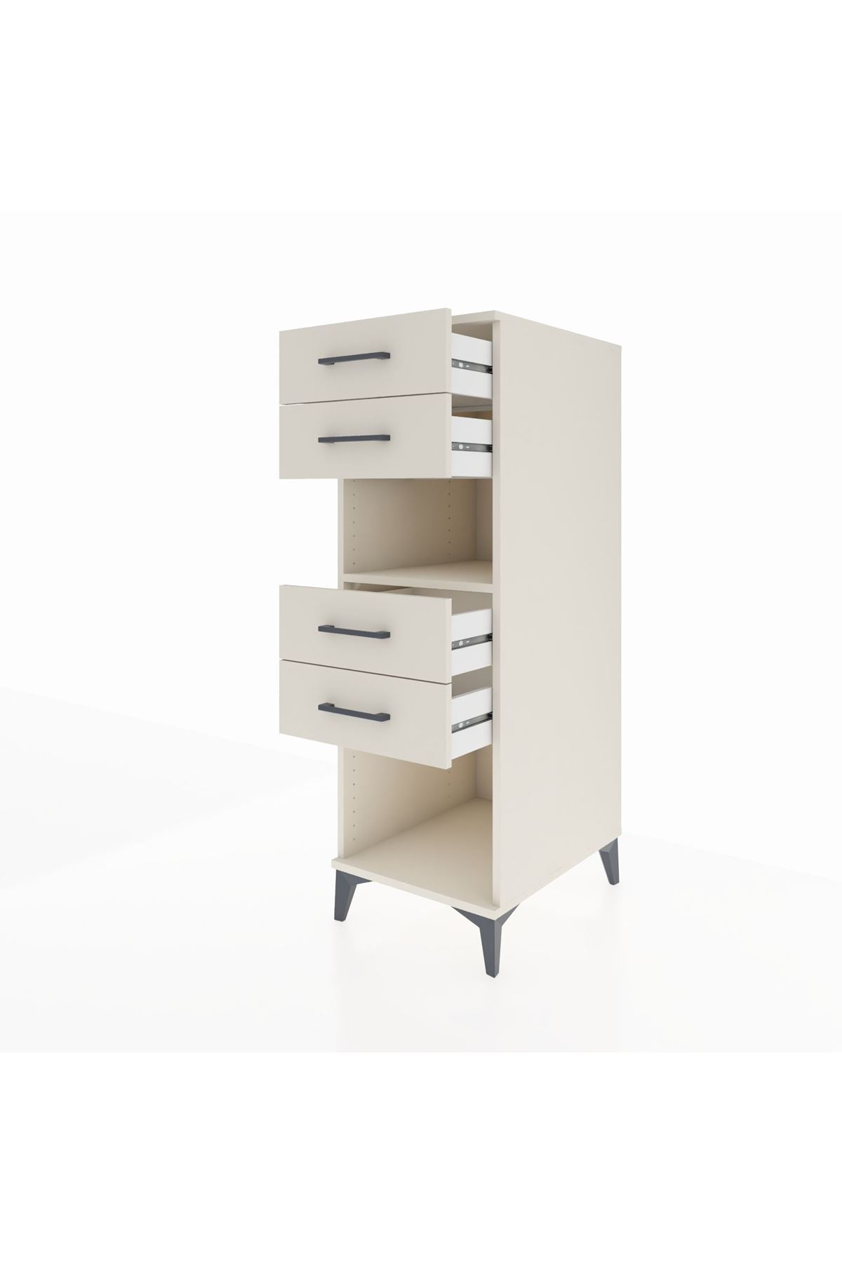 Kronos Dolap Tek Raflı 4 Çekmeceli 44x59x134 Aytaşı-Aytaşı