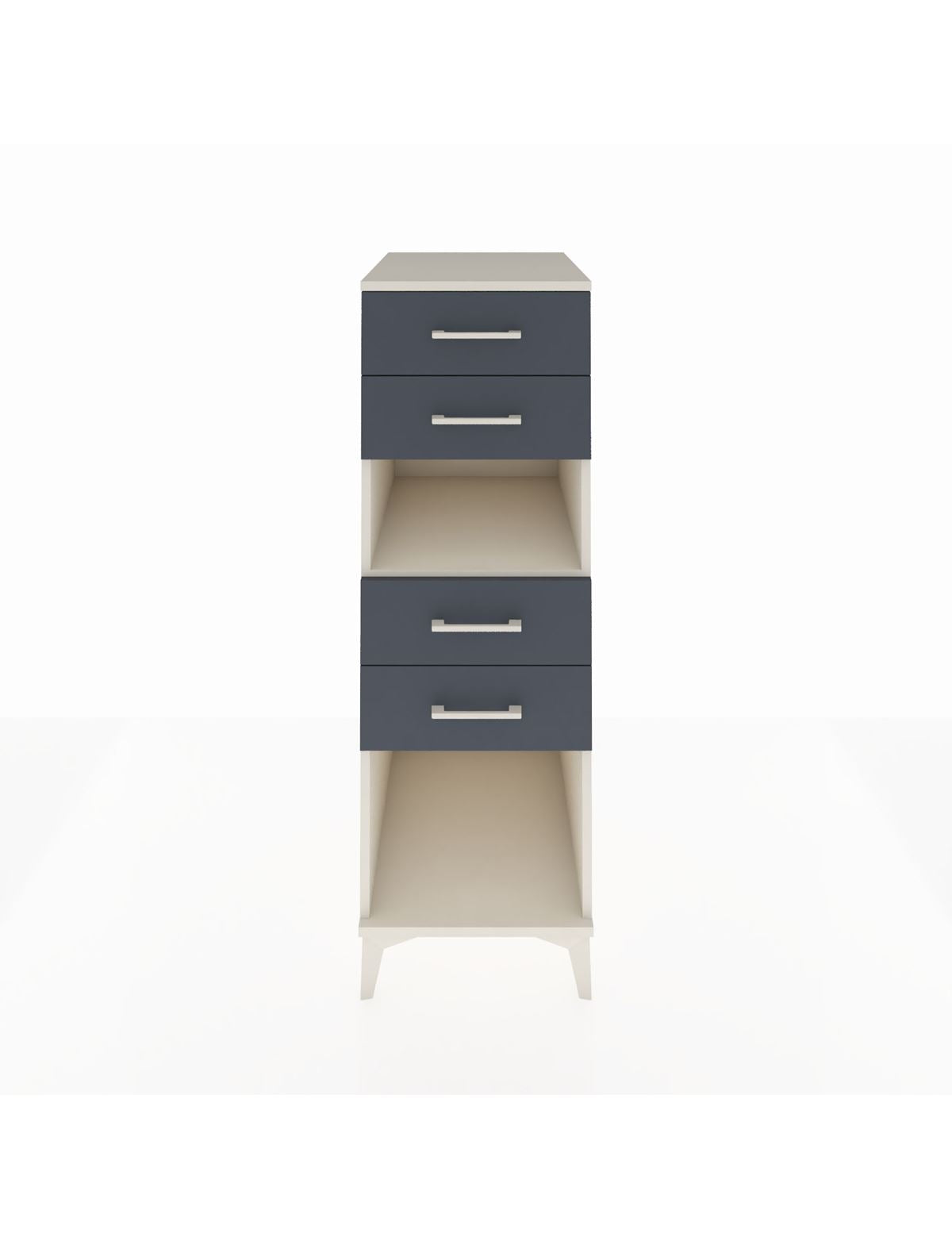 Kronos Dolap Tek Raflı 4 Çekmeceli 44x59x134 Aytaşı-Antrasit