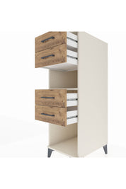 Kronos Dolap Tek Raflı 4 Çekmeceli 44x59x134 Aytaşı-Çam