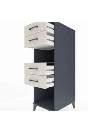 Kronos Dolap Tek Raflı 4 Çekmeceli 44x59x134 Antrasit-Aytaşı