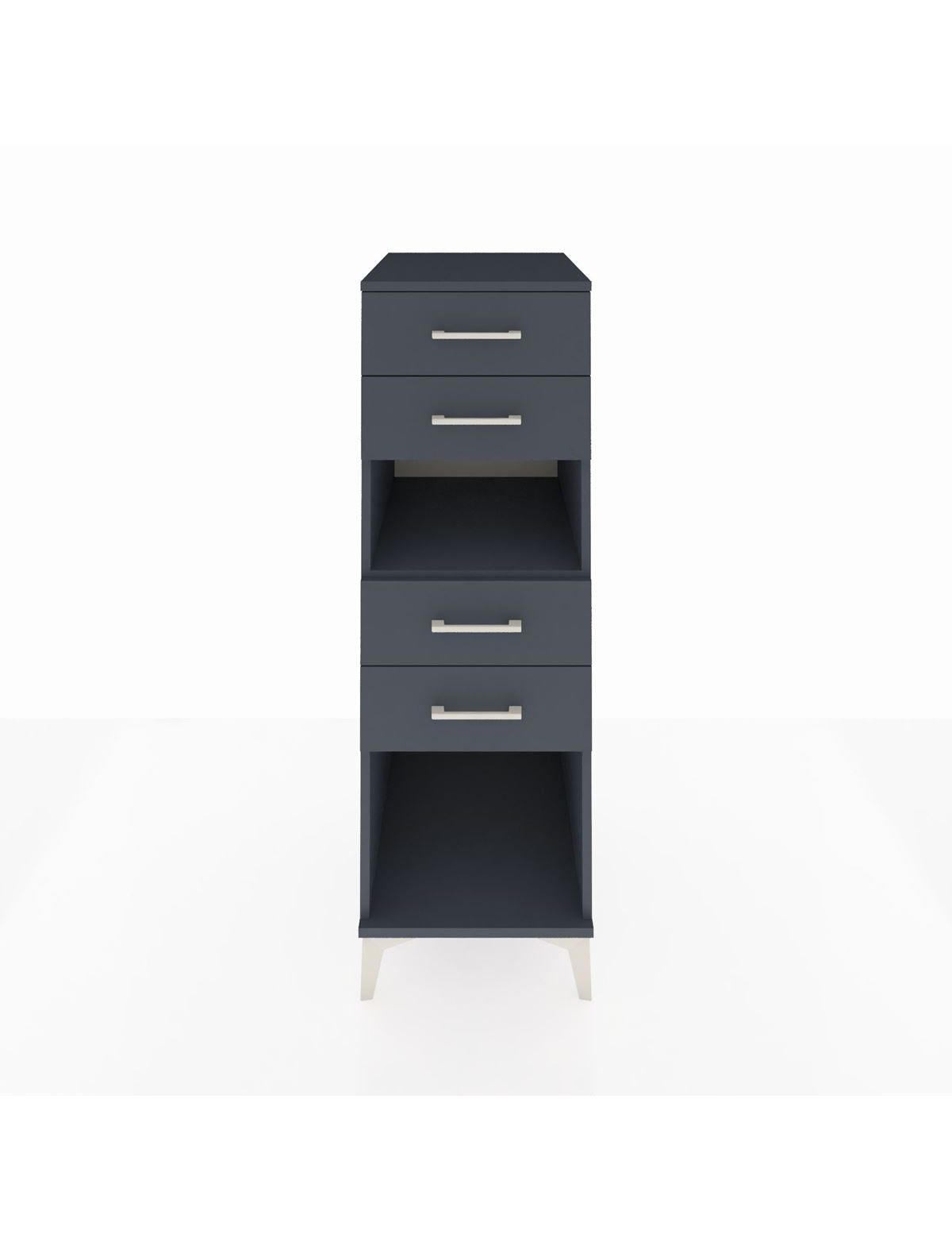 Kronos Dolap Tek Raflı 4 Çekmeceli 44x59x134 Antrasit-Antrasit