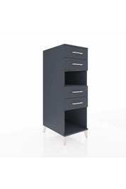 Kronos Dolap Tek Raflı 4 Çekmeceli 44x59x134 Antrasit-Antrasit