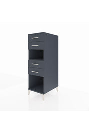 Kronos Dolap Tek Raflı 4 Çekmeceli 44x59x134 Antrasit-Antrasit