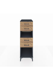 Kronos Dolap Tek Raflı 4 Çekmeceli 44x59x134 Antrasit-Çam