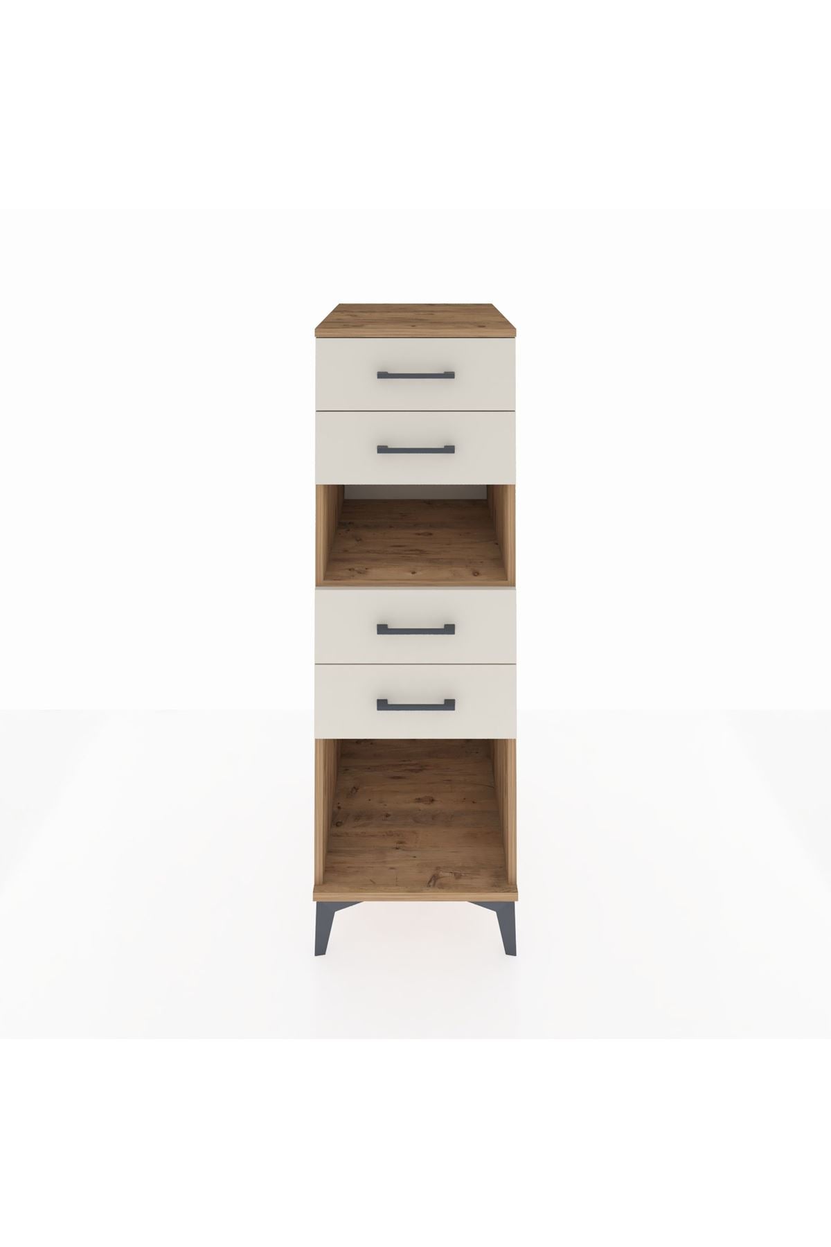 Kronos Dolap Tek Raflı 4 Çekmeceli 44x59x134 Çam-Aytaşı