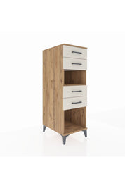 Kronos Dolap Tek Raflı 4 Çekmeceli 44x59x134 Çam-Aytaşı