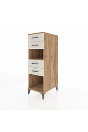 Kronos Dolap Tek Raflı 4 Çekmeceli 44x59x134 Çam-Aytaşı