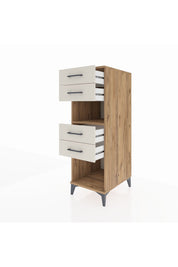 Kronos Dolap Tek Raflı 4 Çekmeceli 44x59x134 Çam-Aytaşı