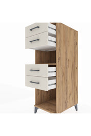 Kronos Dolap Tek Raflı 4 Çekmeceli 44x59x134 Çam-Aytaşı