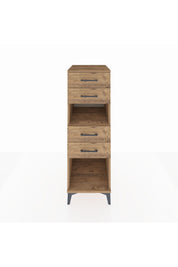 Kronos Dolap Tek Raflı 4 Çekmeceli 44x59x134 Çam-Çam