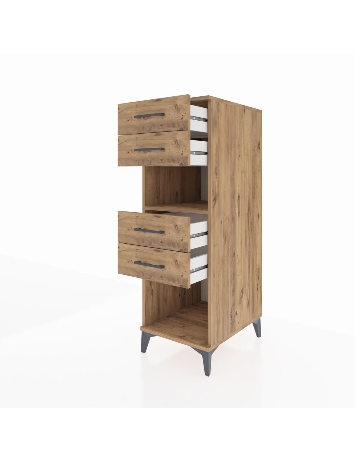 Kronos Dolap Tek Raflı 4 Çekmeceli 44x59x134 - S82M123V9C