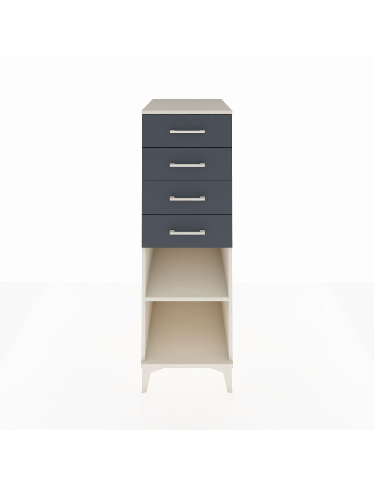 Kronos Dolap Tek Raflı 4 Çekmeceli 44x59x134 Aytaşı-Antrasit