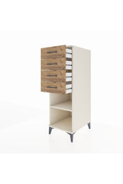Kronos Dolap Tek Raflı 4 Çekmeceli 44x59x134 Aytaşı-Çam