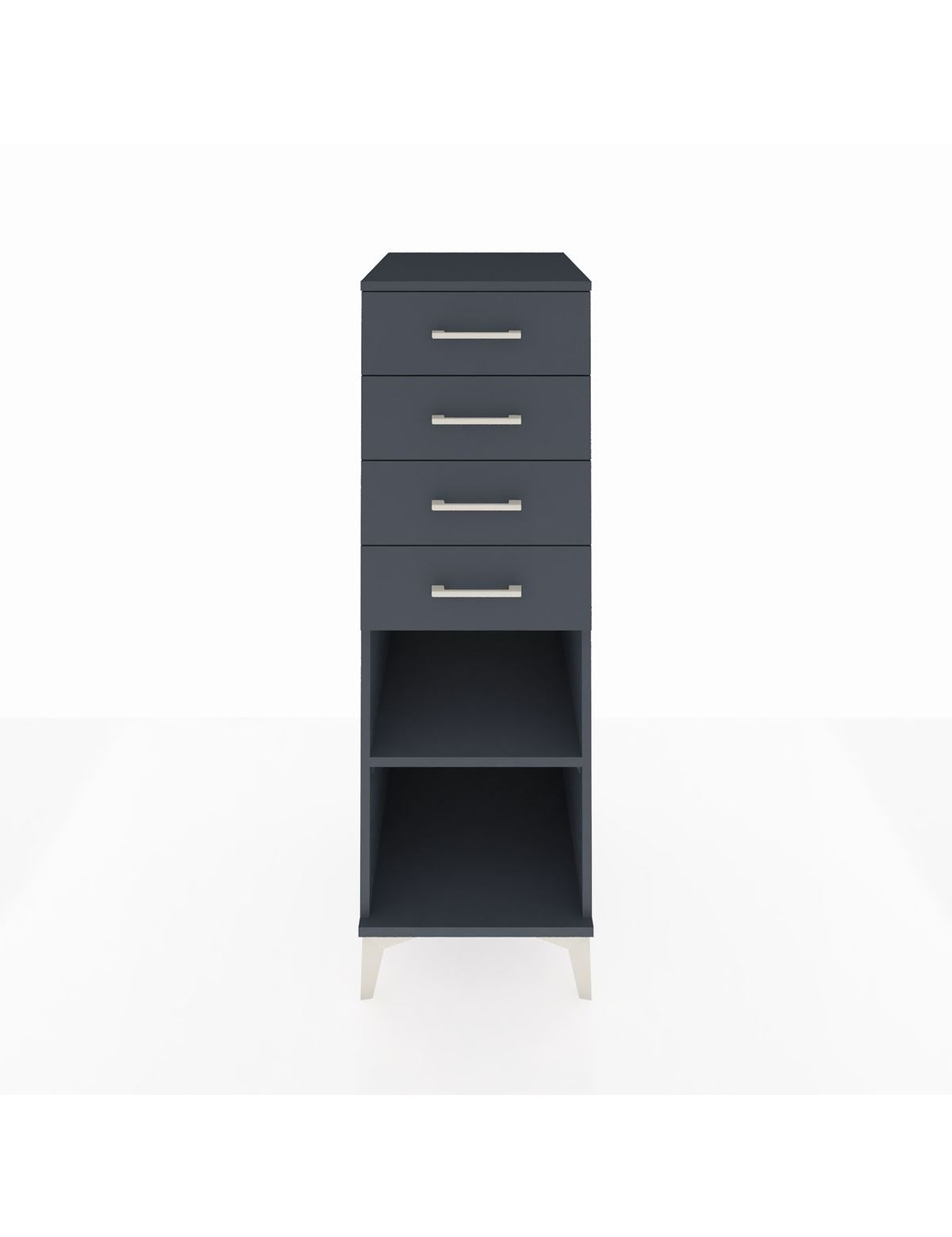 Kronos Dolap Tek Raflı 4 Çekmeceli 44x59x134 Antrasit-Antrasit