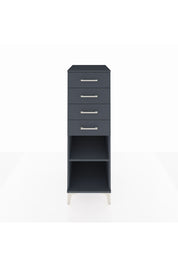 Kronos Dolap Tek Raflı 4 Çekmeceli 44x59x134 Antrasit-Antrasit