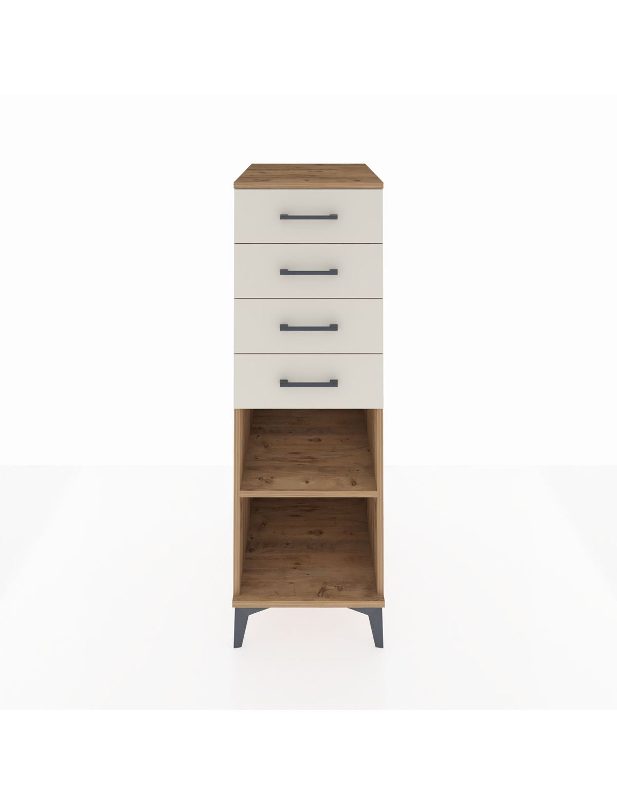 Kronos Dolap Tek Raflı 4 Çekmeceli 44x59x134 Çam-Aytaşı