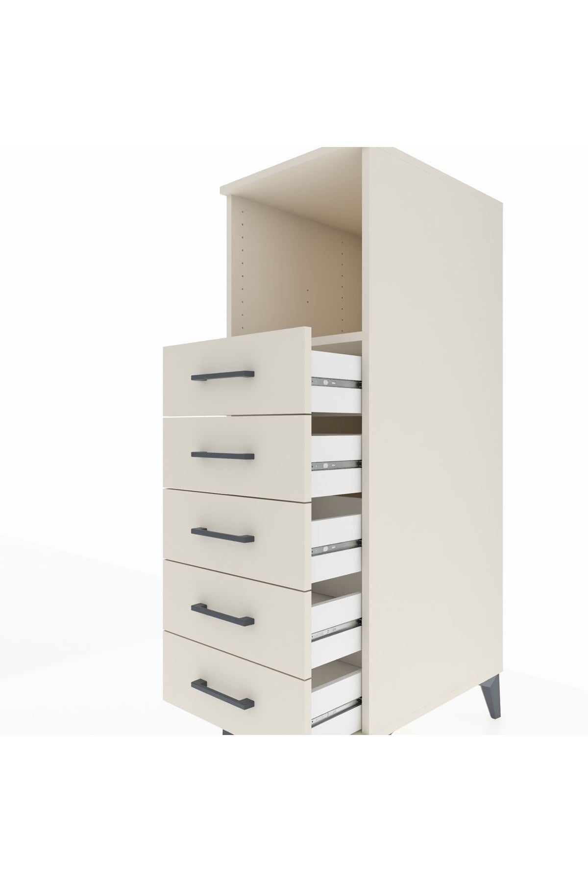 Kronos Dolap Tek Raflı 5 Çekmeceli 44x59x134 Aytaşı-Aytaşı