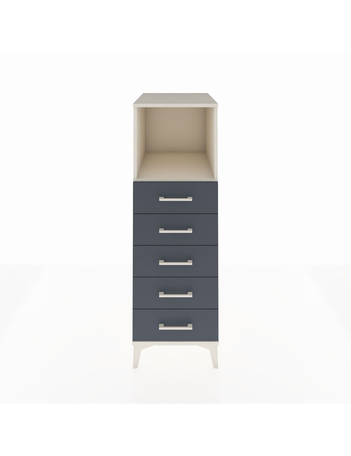 Kronos Dolap Tek Raflı 5 Çekmeceli 44x59x134 Aytaşı-Antrasit