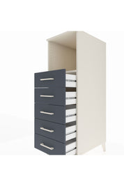 Kronos Dolap Tek Raflı 5 Çekmeceli 44x59x134 Aytaşı-Antrasit