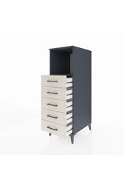 Kronos Dolap Tek Raflı 5 Çekmeceli 44x59x134 Antrasit-Aytaşı