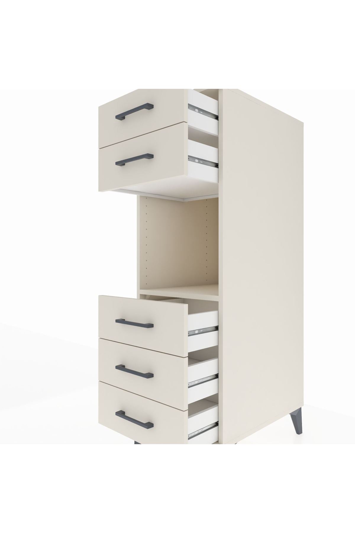 Kronos Dolap Tek Raflı 5 Çekmeceli 44x59x134 Aytaşı-Aytaşı