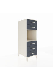 Kronos Dolap Tek Raflı 5 Çekmeceli 44x59x134 Aytaşı-Antrasit