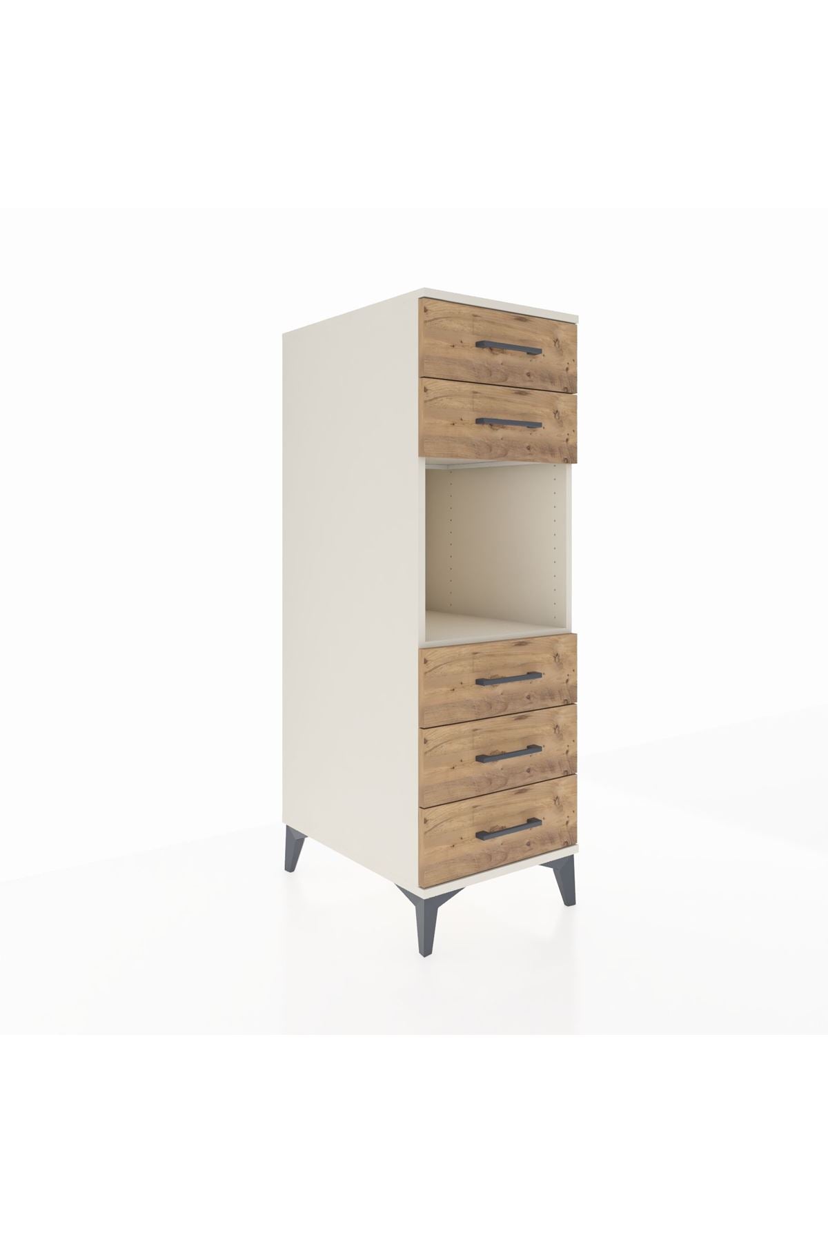 Kronos Dolap Tek Raflı 5 Çekmeceli 44x59x134 Aytaşı-Çam