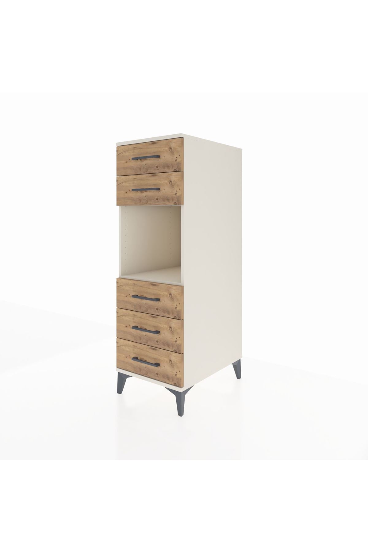 Kronos Dolap Tek Raflı 5 Çekmeceli 44x59x134 Aytaşı-Çam