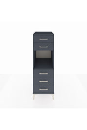 Kronos Dolap Tek Raflı 5 Çekmeceli 44x59x134 Antrasit-Antrasit