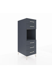 Kronos Dolap Tek Raflı 5 Çekmeceli 44x59x134 Antrasit-Antrasit