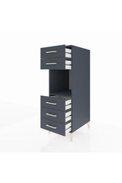 Kronos Dolap Tek Raflı 5 Çekmeceli 44x59x134 Antrasit-Antrasit