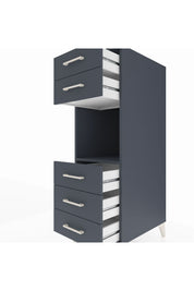 Kronos Dolap Tek Raflı 5 Çekmeceli 44x59x134 Antrasit-Antrasit