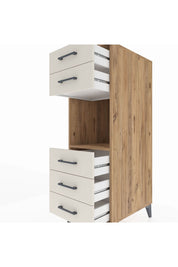 Kronos Dolap Tek Raflı 5 Çekmeceli 44x59x134 Çam-Aytaşı