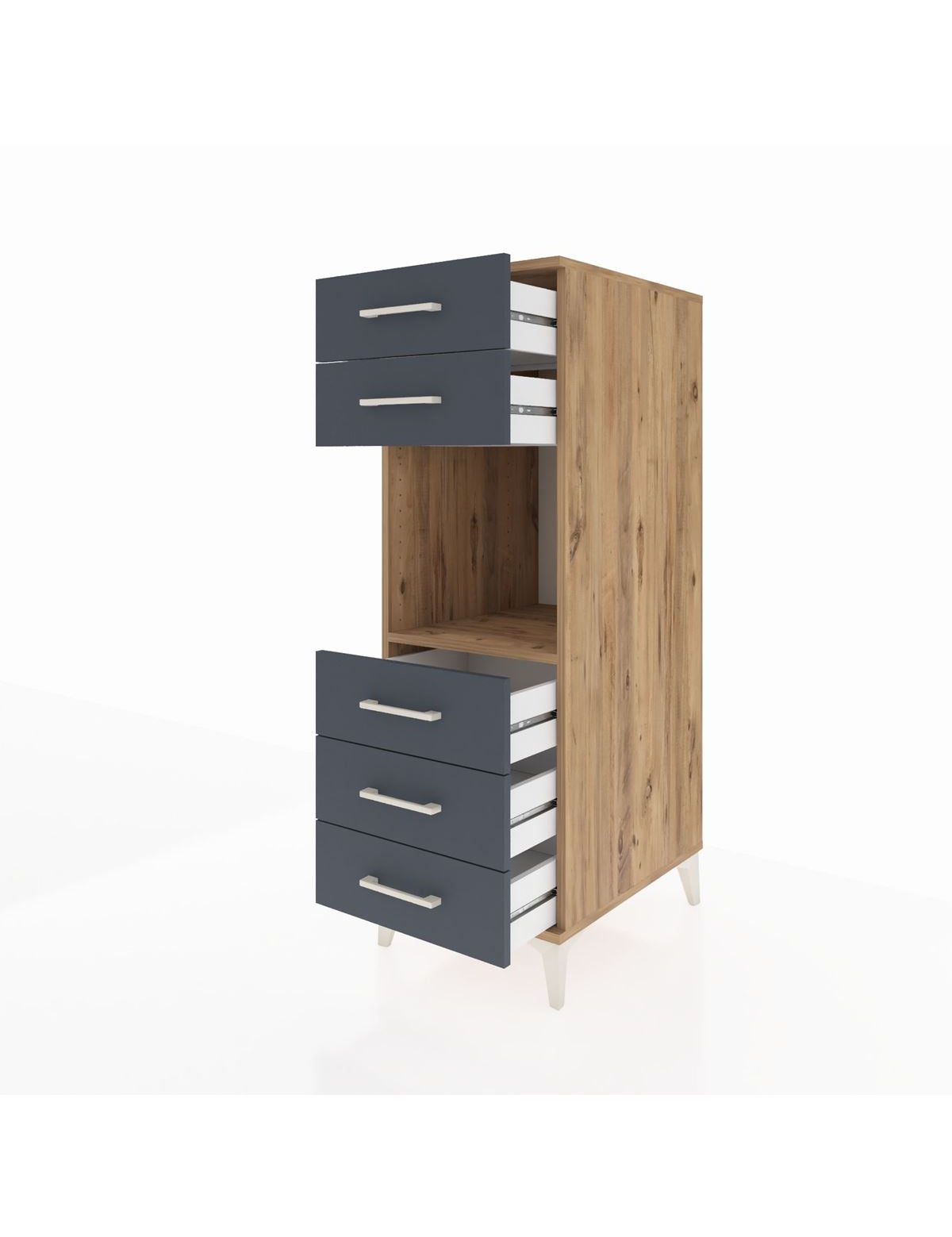Kronos Dolap Tek Raflı 5 Çekmeceli 44x59x134 - S82M126V8C