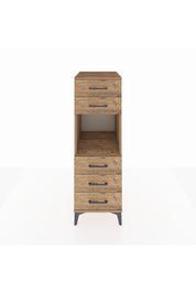 Kronos Dolap Tek Raflı 5 Çekmeceli 44x59x134 Çam-Çam