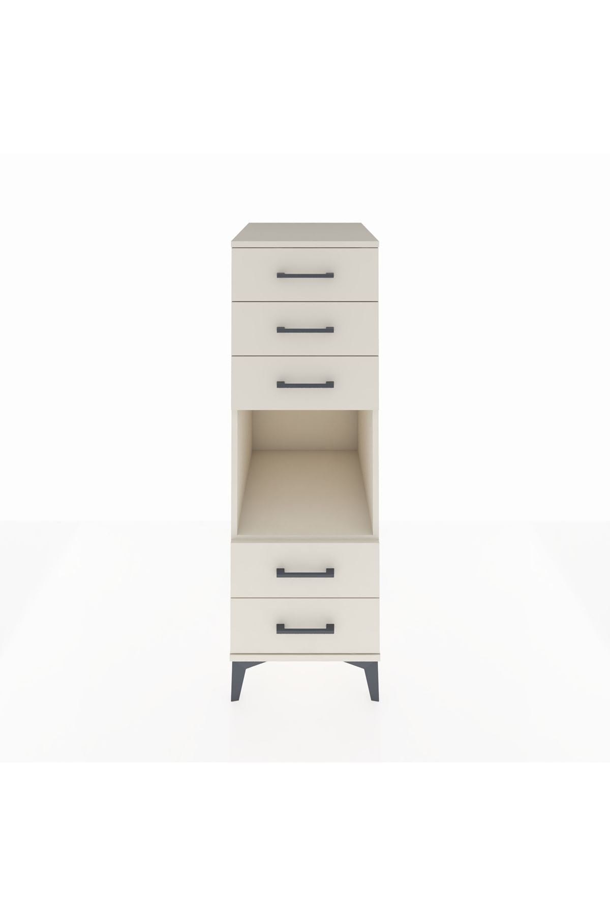 Kronos Dolap Tek Raflı 5 Çekmeceli 44x59x134 Aytaşı-Aytaşı