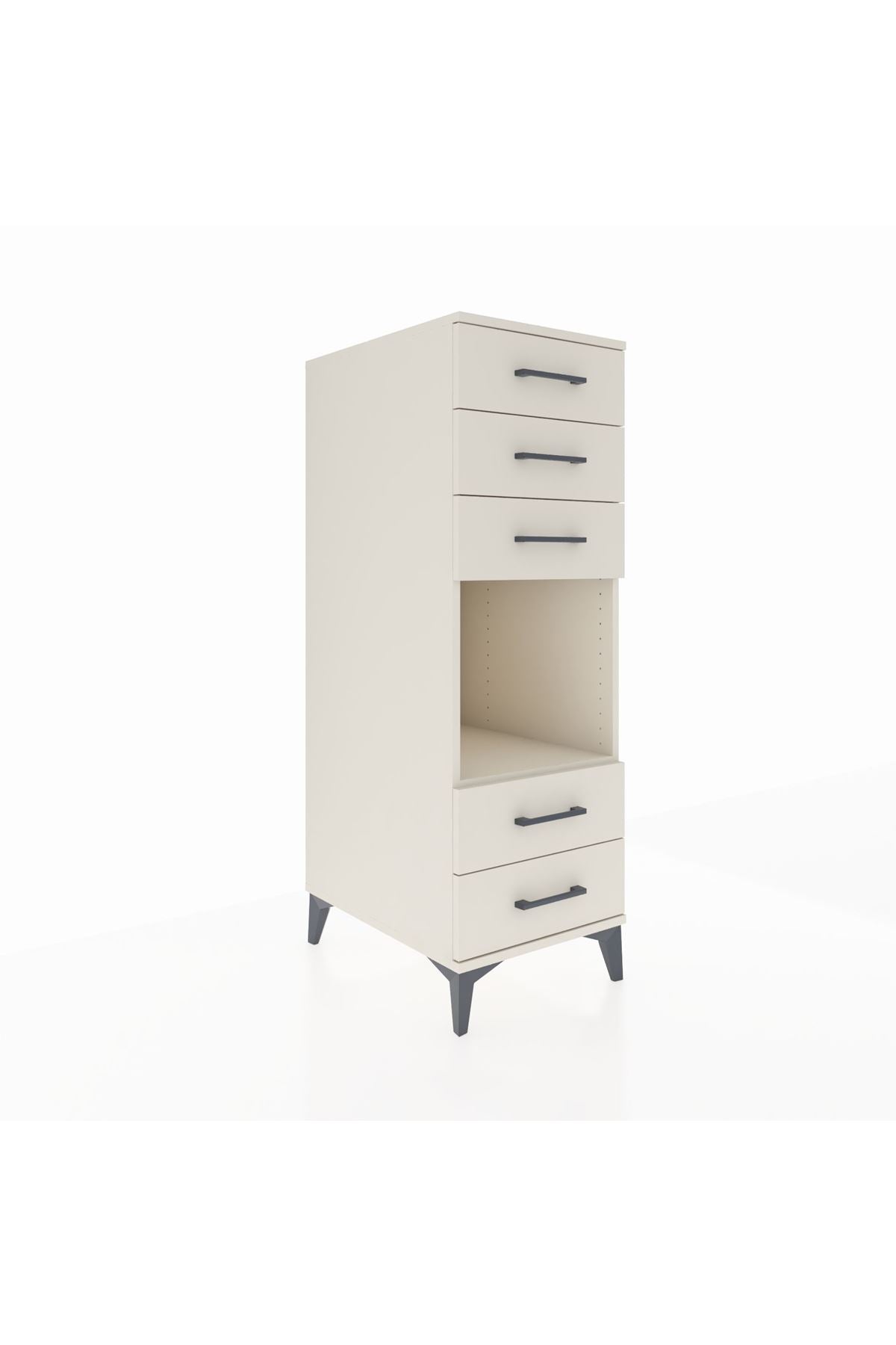 Kronos Dolap Tek Raflı 5 Çekmeceli 44x59x134 Aytaşı-Aytaşı