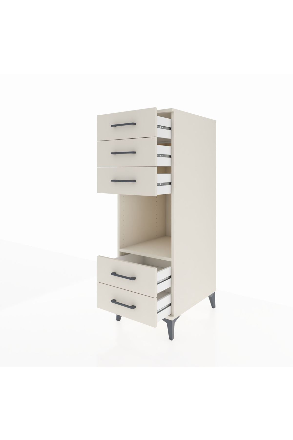 Kronos Dolap Tek Raflı 5 Çekmeceli 44x59x134 Aytaşı-Aytaşı