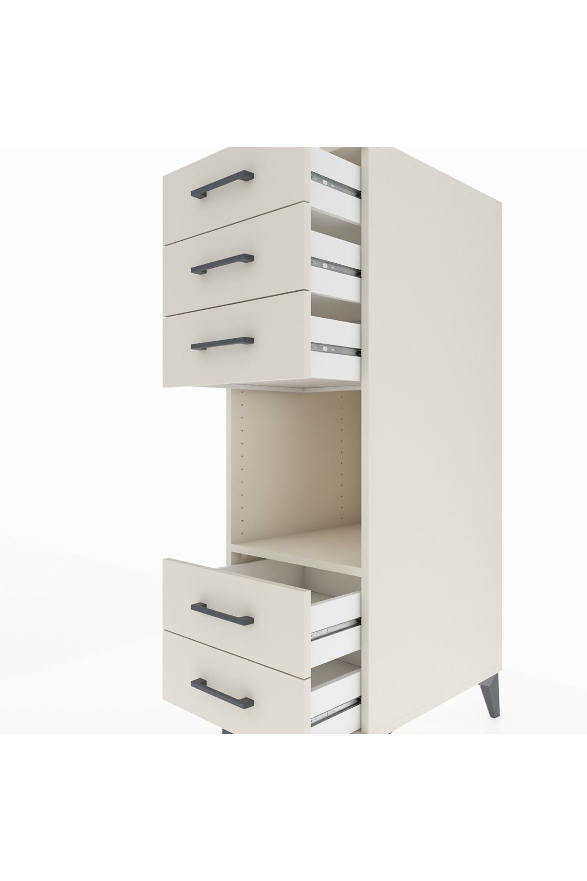 Kronos Dolap Tek Raflı 5 Çekmeceli 44x59x134 Aytaşı-Aytaşı