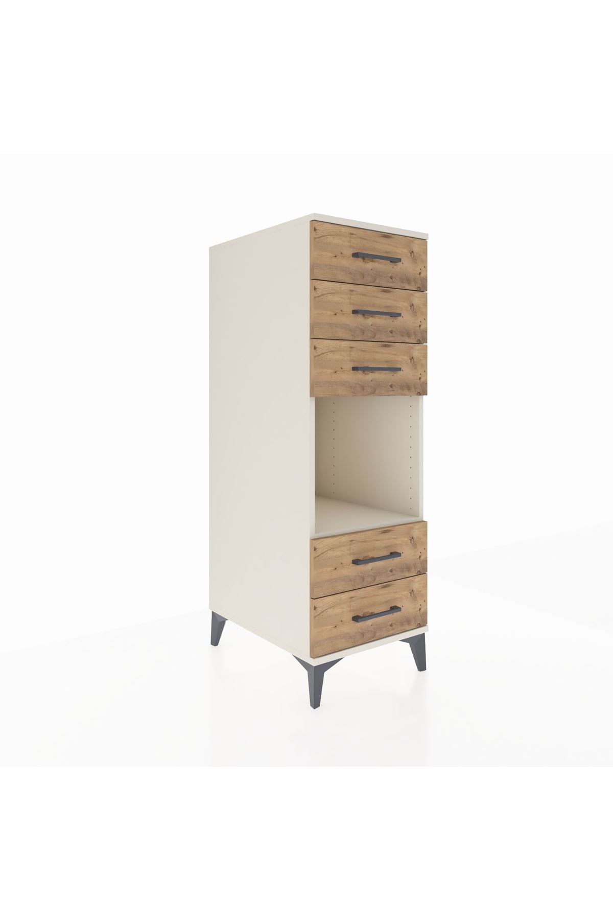 Kronos Dolap Tek Raflı 5 Çekmeceli 44x59x134 Aytaşı-Çam