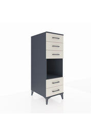 Kronos Dolap Tek Raflı 5 Çekmeceli 44x59x134 Antrasit-Aytaşı