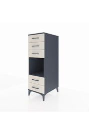 Kronos Dolap Tek Raflı 5 Çekmeceli 44x59x134 Antrasit-Aytaşı