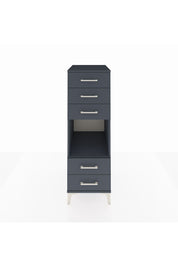 Kronos Dolap Tek Raflı 5 Çekmeceli 44x59x134 Antrasit-Antrasit