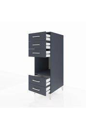 Kronos Dolap Tek Raflı 5 Çekmeceli 44x59x134 Antrasit-Antrasit