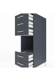 Kronos Dolap Tek Raflı 5 Çekmeceli 44x59x134 Antrasit-Antrasit