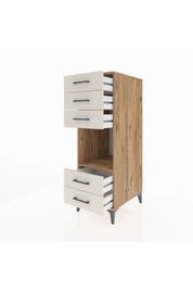 Kronos Dolap Tek Raflı 5 Çekmeceli 44x59x134 Çam-Aytaşı